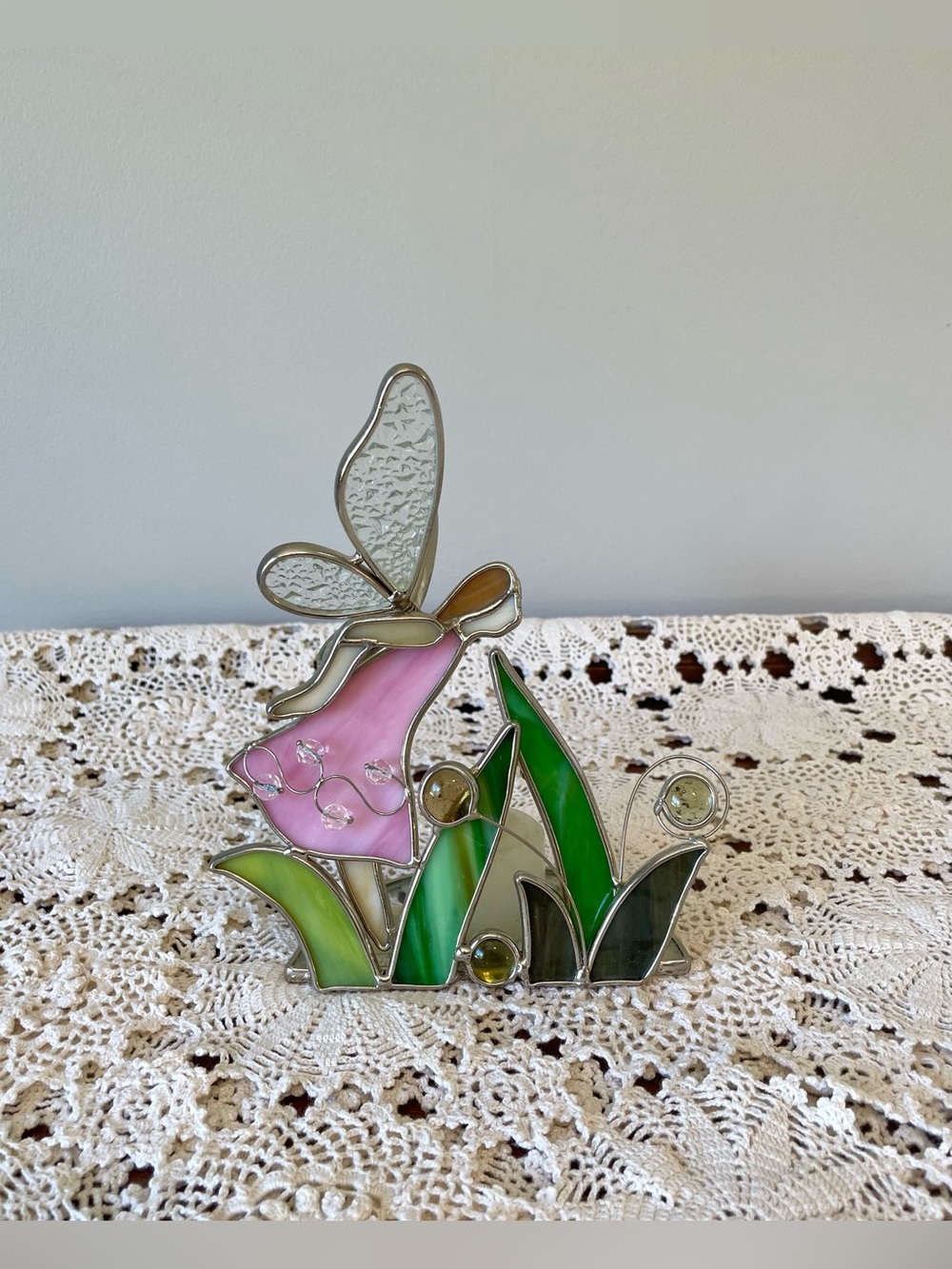 Fairy Stained Glass Candle Holder